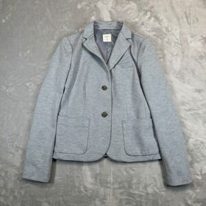 Gap Blazer Womens 4 Blue The Academy Blazer Striped Knit Two Button Jacket